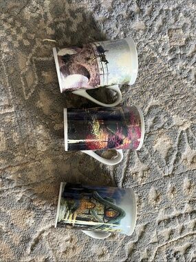 Thomas Kinkade Scenic Ceramic Mug Set in Multicolor – Home Dining